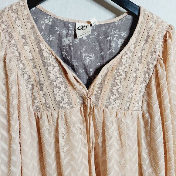 -‎ Anthropologie One September Anwen Peasant Boho long sleeve dress XL - Picture 4 of 15